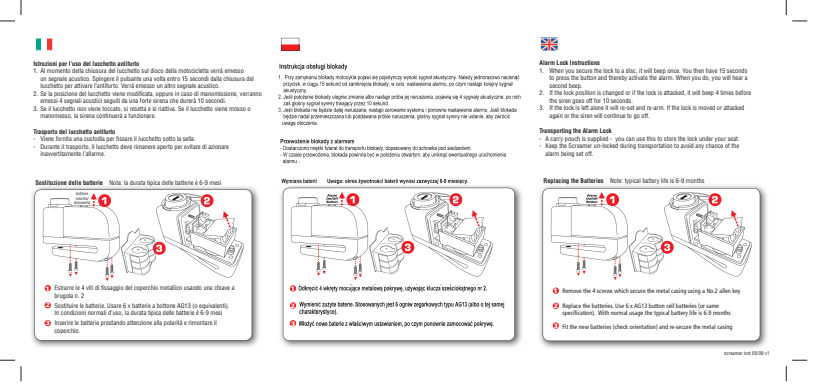 

OF229 Screamer instructions

